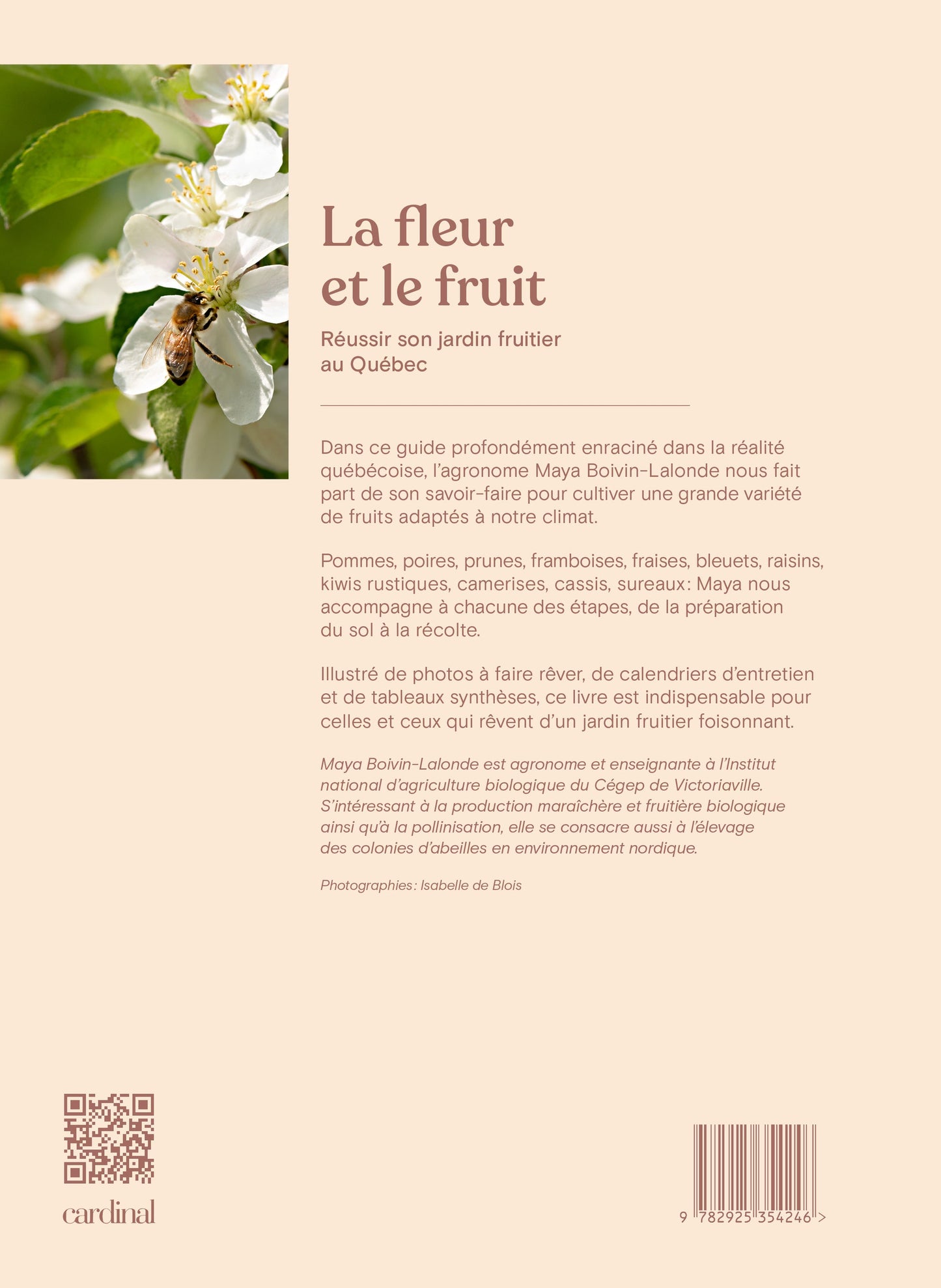 Livre « La fleur et le fruit – Réussir son jardin fruitier au Québec »