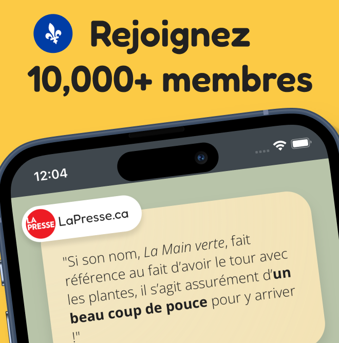 Un an d'accès à l'application La Main Verte