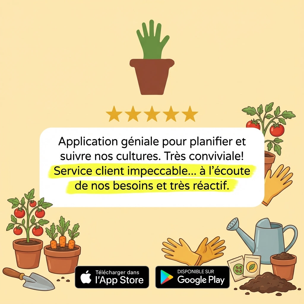 Un an d'accès à l'application La Main Verte